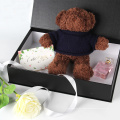 high-end flower foldable chocolate groomsmen jewelry magnet packaging gift paper box